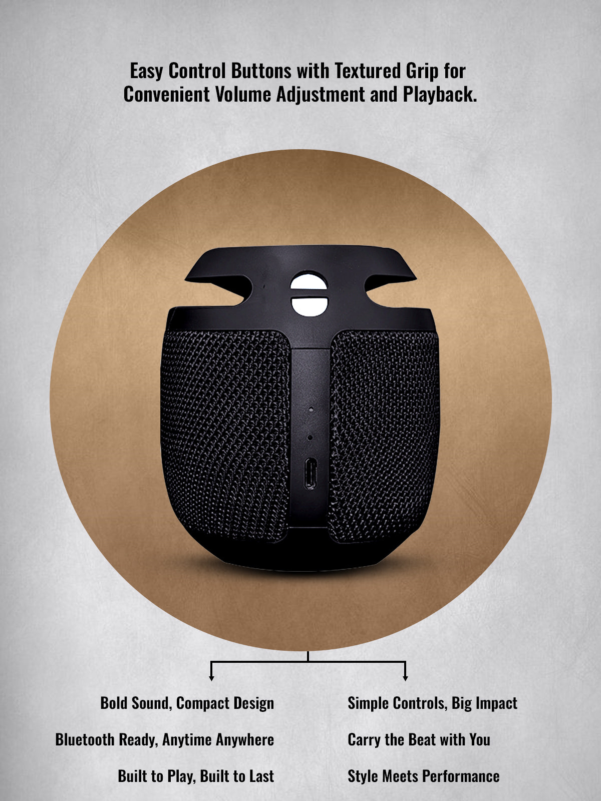 JAMBOX 10W Bluetooth Speaker – Portable Wireless Speaker with 10 Hours Playtime & Water-Resistant Design