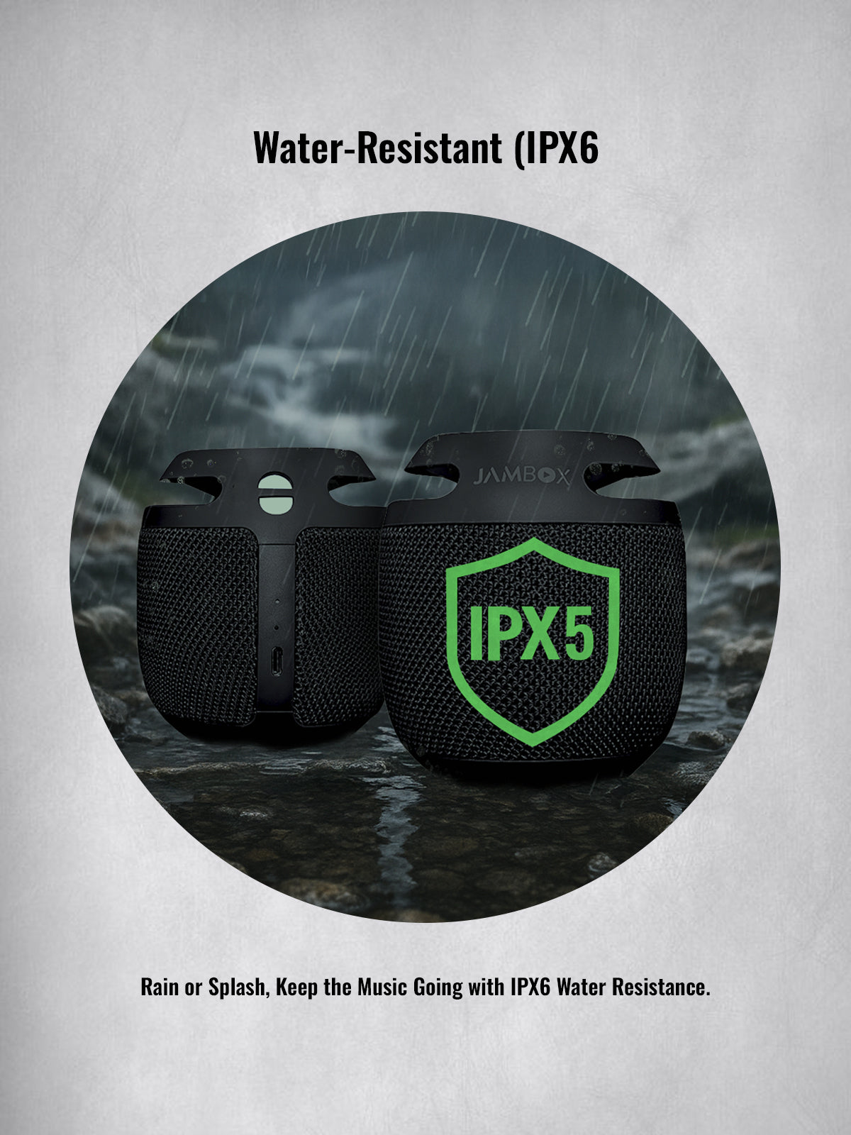 JAMBOX 10W Bluetooth Speaker – Portable Wireless Speaker with 10 Hours Playtime & Water-Resistant Design