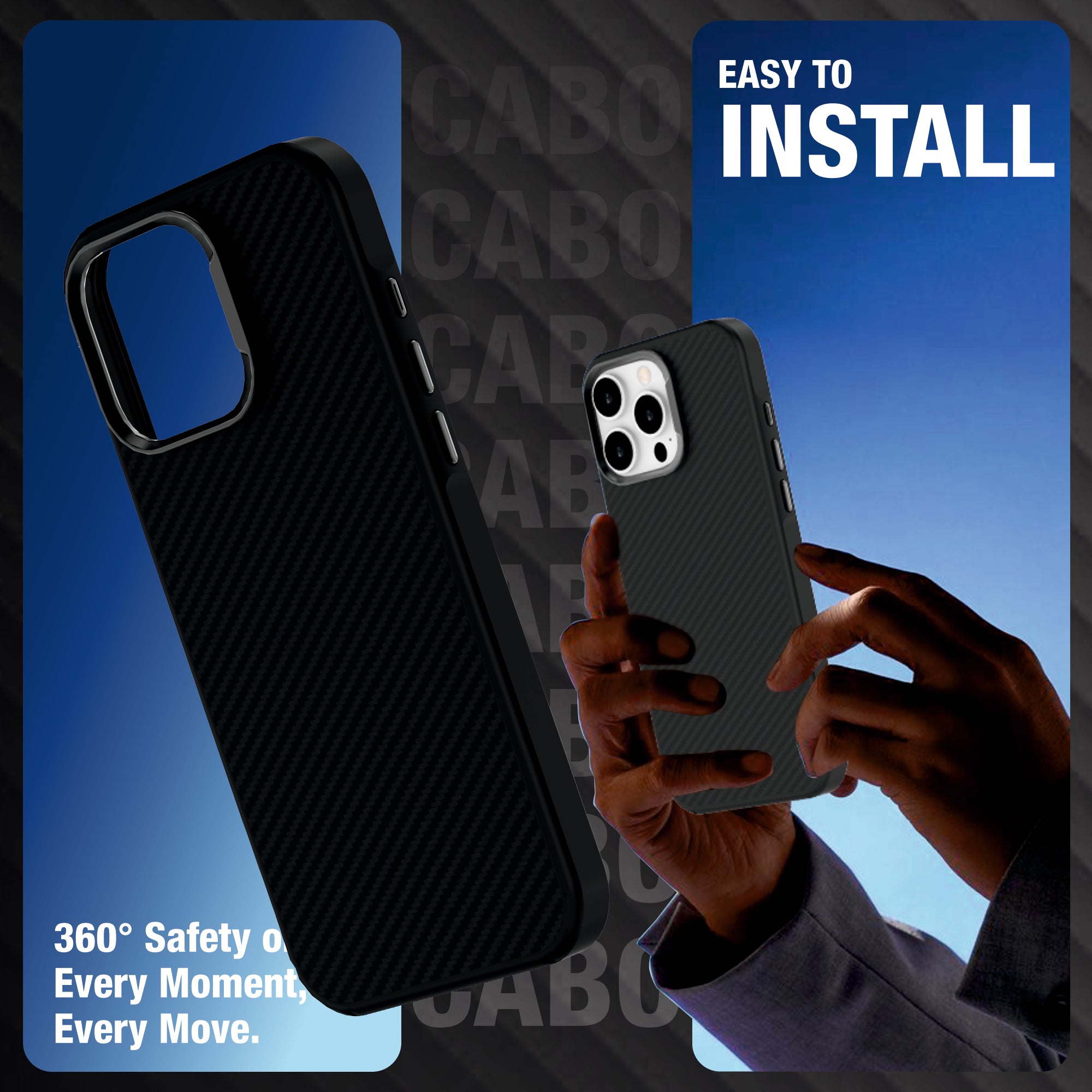 CABO Snap Tough Aramid Mag-Safe Compatible Case for iPhone 16 Series