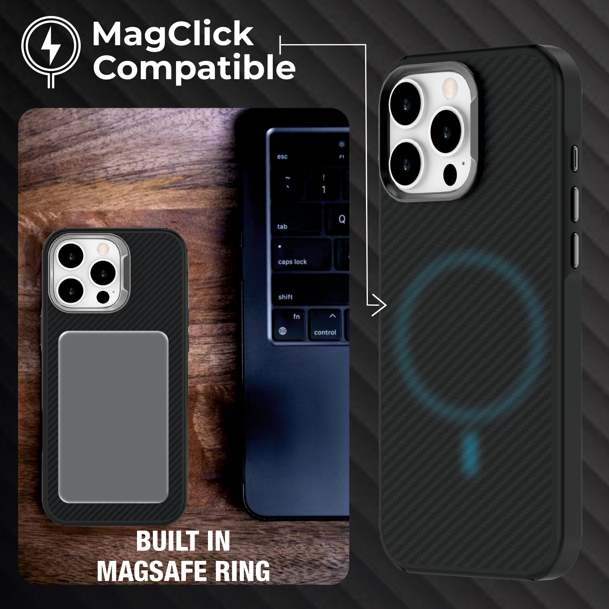 CABO Snap Tough Aramid Mag-Safe Compatible Case for iPhone 16 Series