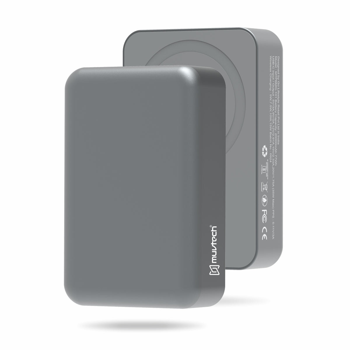 TANK 20000mAh Magnetic 15W Mag-Safe Wireless Charging Power Bank