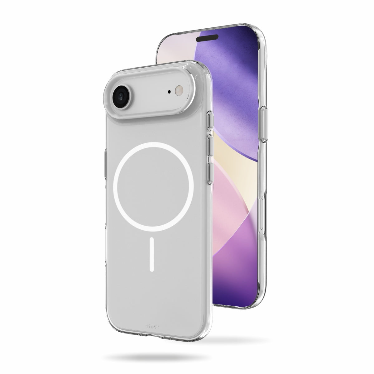 Crystal Halo Case for iPhone 17 Air, Slim Case with Camera Protection Bump, Anti-Yellow Case