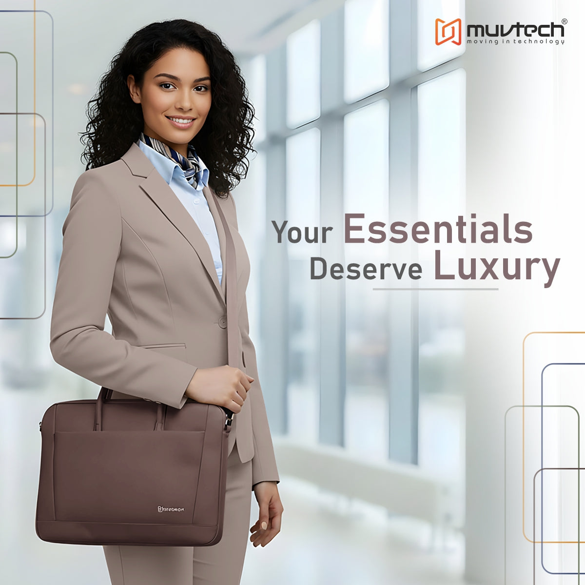 Muvtech KYRA Laptop Bag – Premium Stylish Laptop Bag for Laptops up to 15 Inch