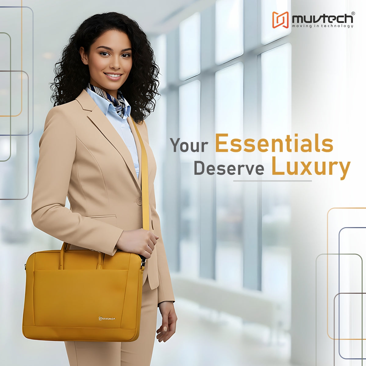 Muvtech KYRA Laptop Bag – Premium Stylish Laptop Bag for Laptops up to 15 Inch