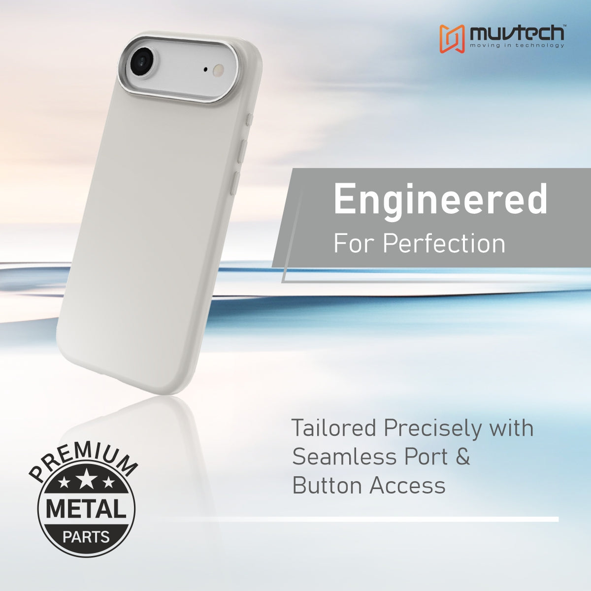 Capri Case for iPhone 17 Air Liquid Silicone Case with Metal Camera Ring and Buttons