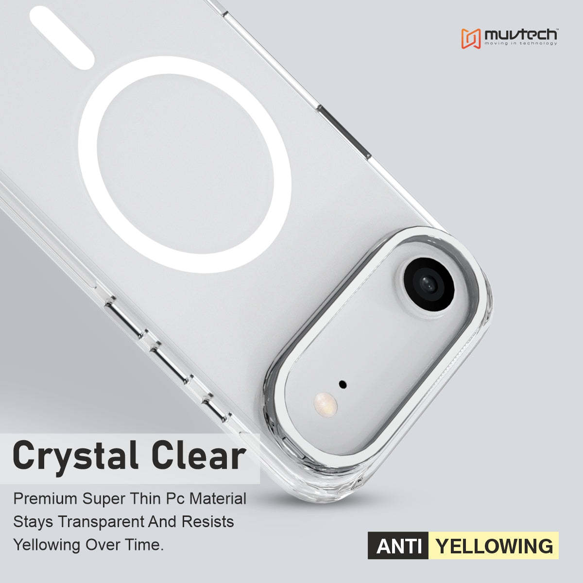 Clario X Anti Yellow Case for iPhone 17 Series with Stand