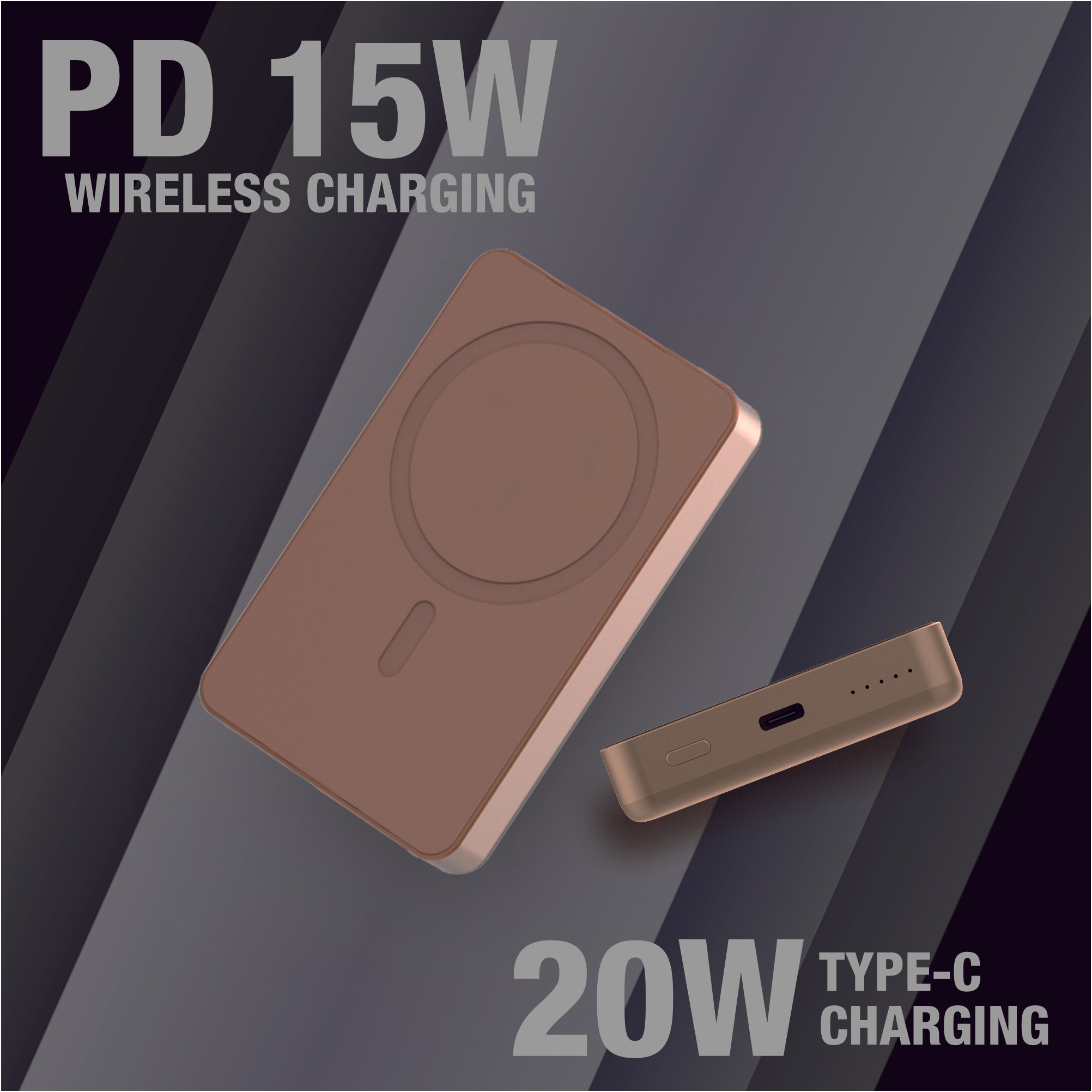 Slim 10000mAh Magnetic Wireless Charging Power Bank