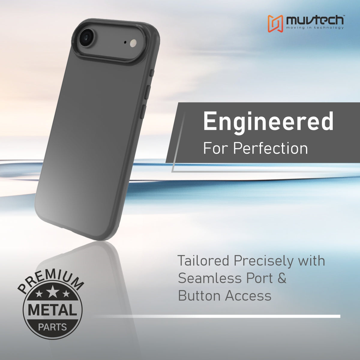 Capri Case for iPhone 17 Air Liquid Silicone Case with Metal Camera Ring and Buttons