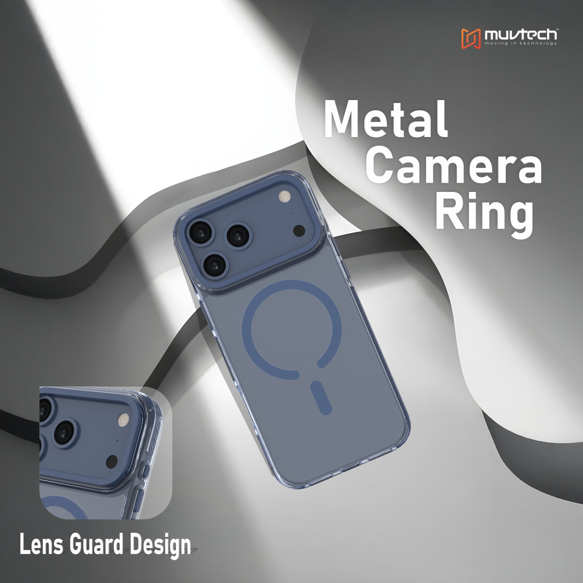 Troy Case for iPhone 17 Pro / Pro Max Protective Case with Metal Camera Ring and Buttons