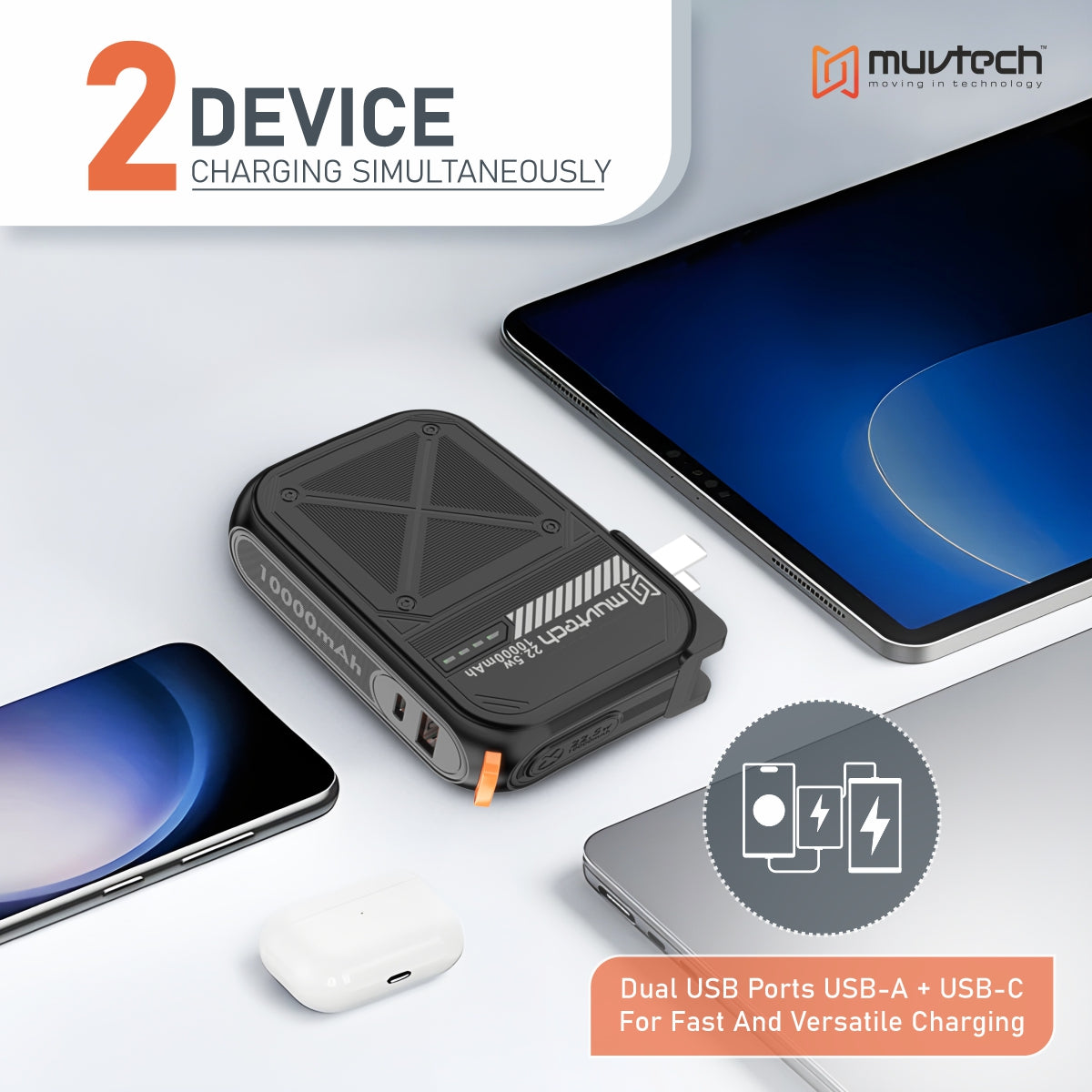 Travel Mate Power Bank + Adapter (2-in-1)