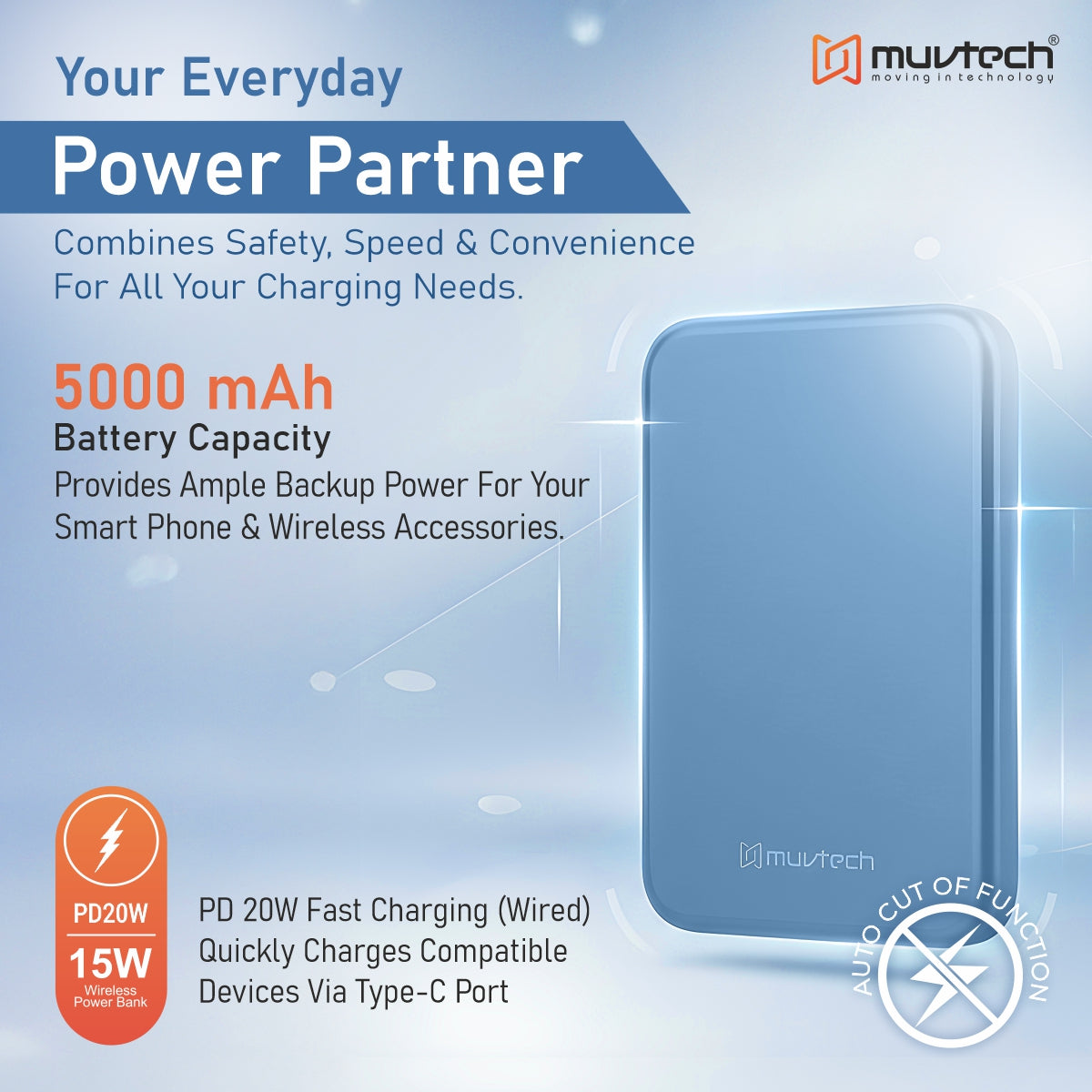 Pocket 5000mAh Power Bank