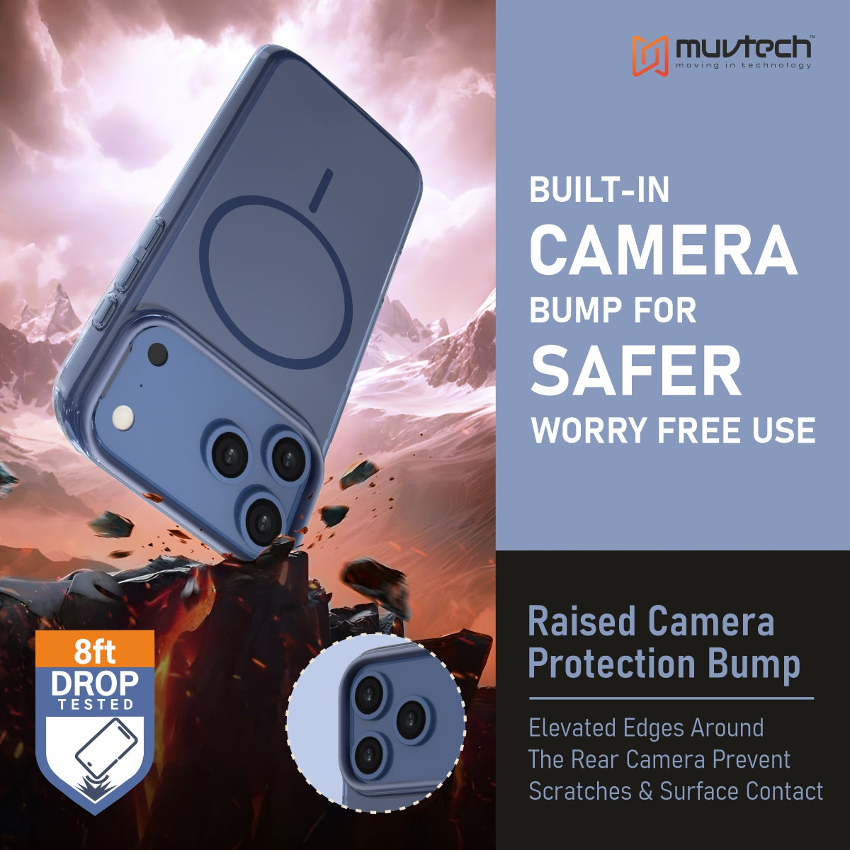 Crystal Halo Case for iPhone 17 Pro / Pro Max Slim Case with Camera Protection Bump, Anti-Yellow Case