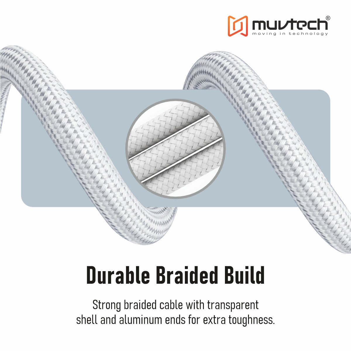 Surge 60W Fast Charging Braided Cable – Type-C to Type-C- 1 Meter