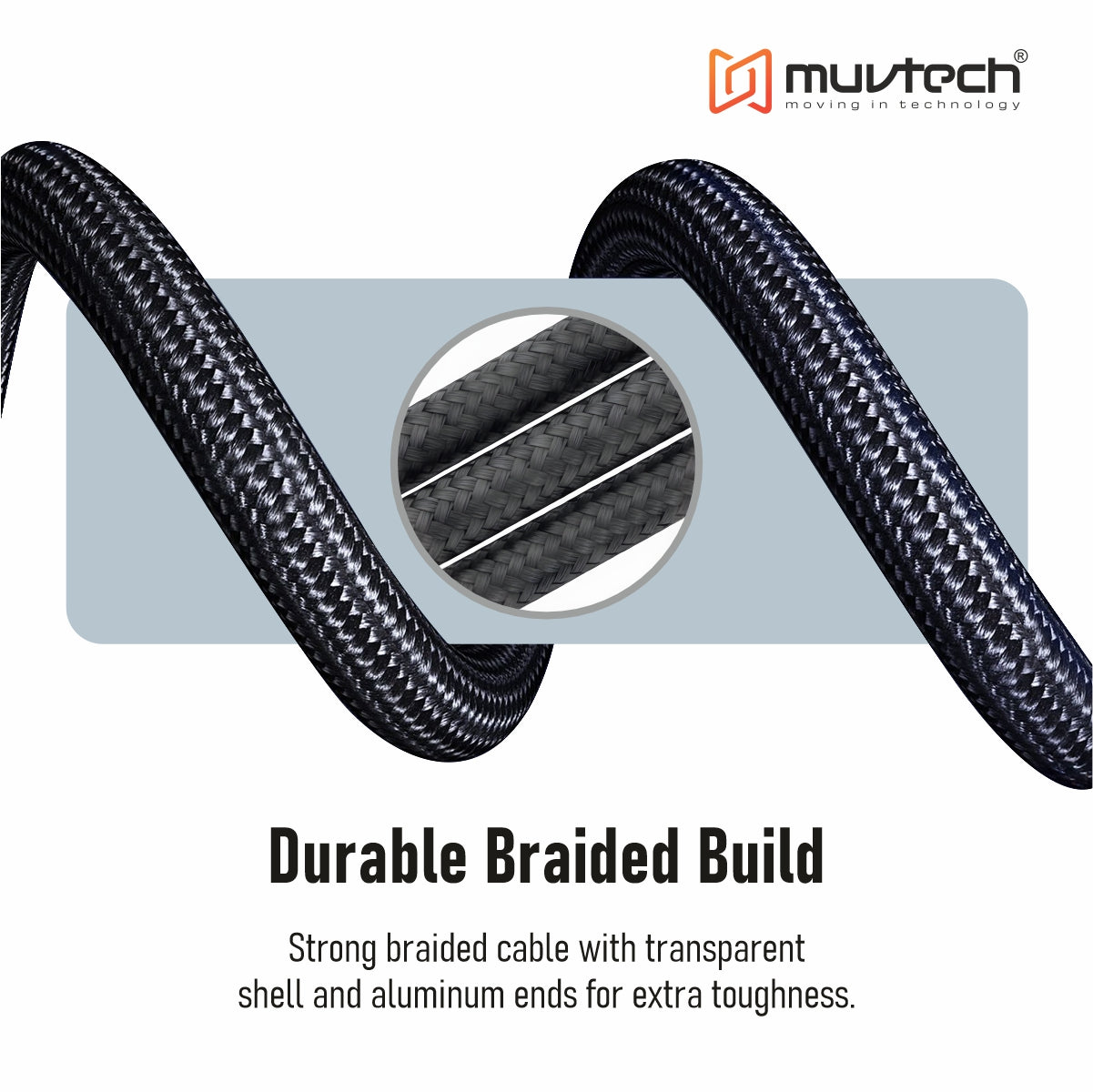 Surge 60W Fast Charging Braided Cable – Type-C to Type-C- 1 Meter