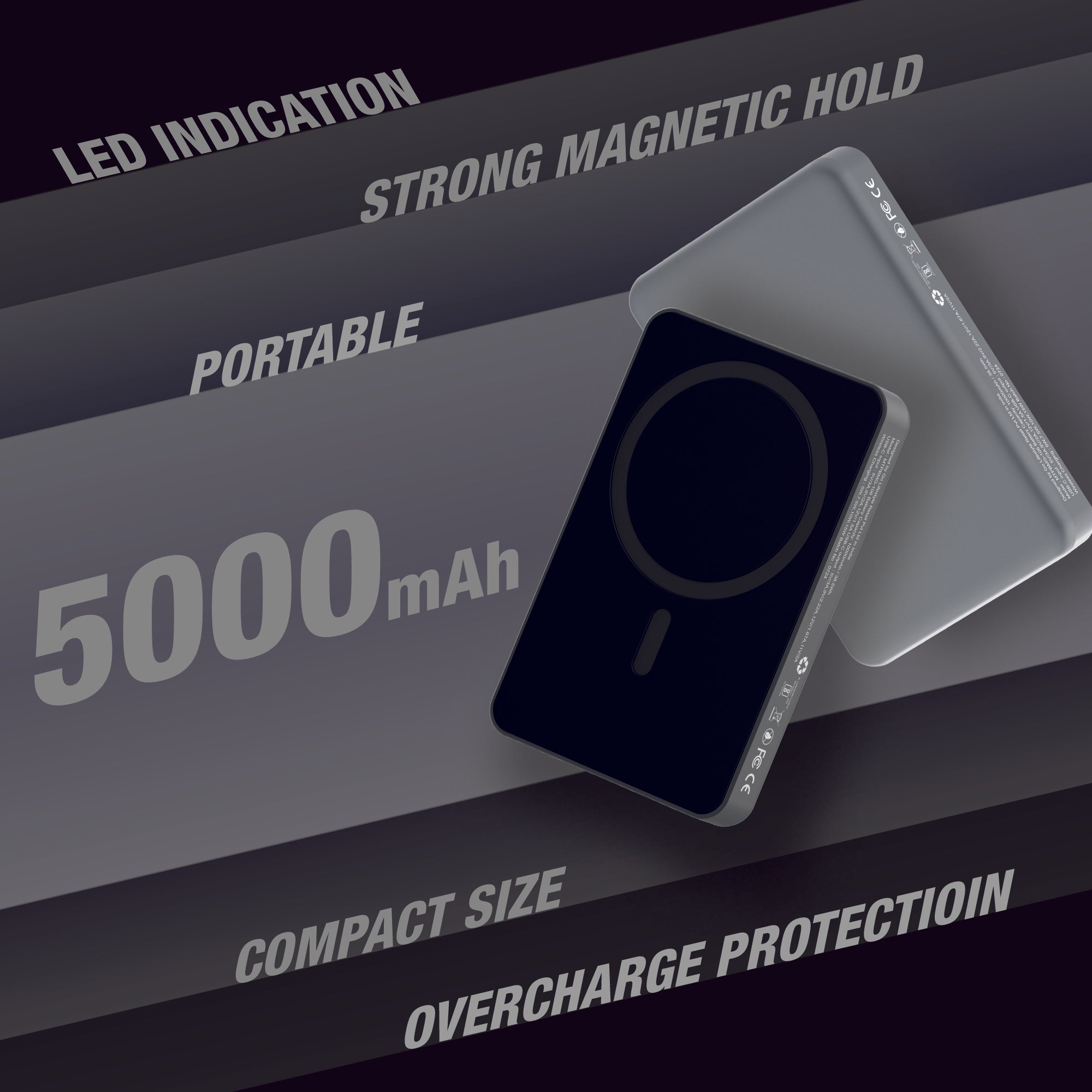 Slim 10000mAh Magnetic Wireless Charging Power Bank