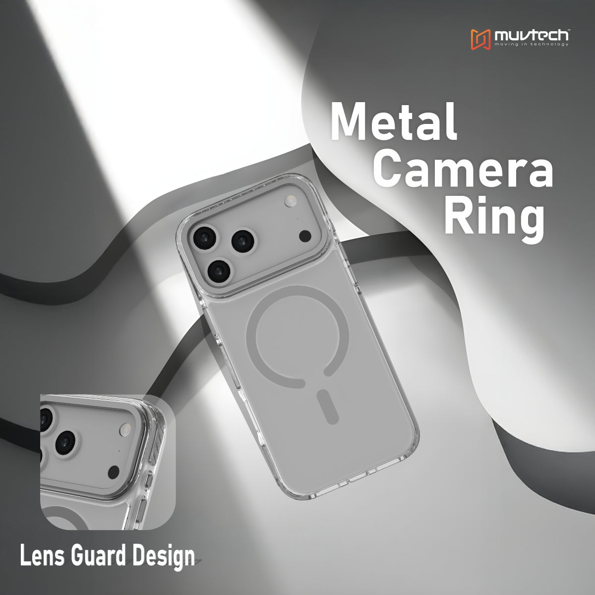 Troy Case for iPhone 17 Pro / Pro Max Protective Case with Metal Camera Ring and Buttons