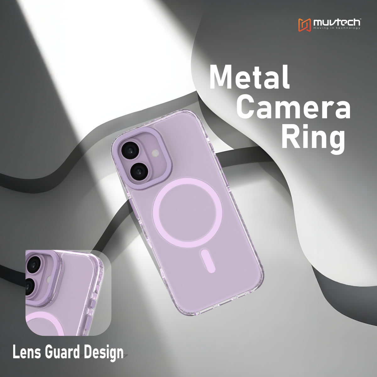 Troy Case for iPhone 17 Protective Case with Metal Camera Ring and Buttons