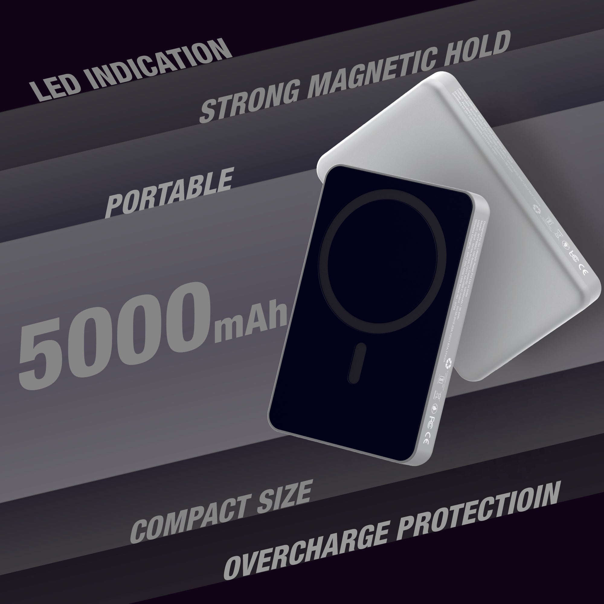 Slim 10000mAh Magnetic Wireless Charging Power Bank