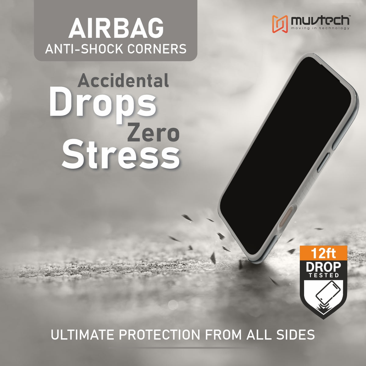 Defense Case for iPhone 17 Pro/Pro Max Anti-shock Case with Airbags on all Corners For Ultimate Protection