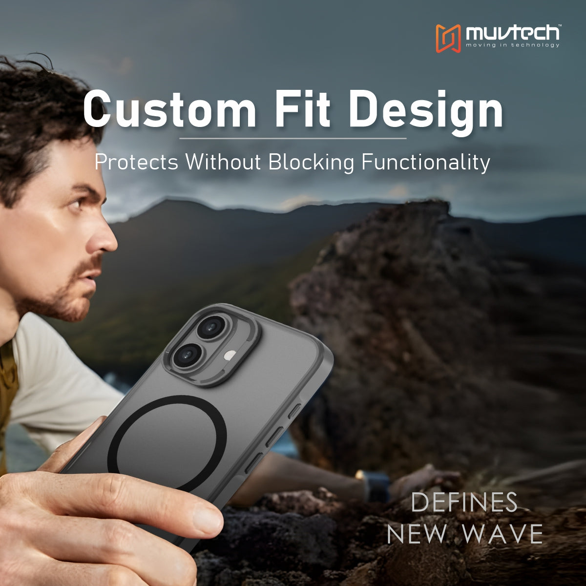 Reno Case for iPhone 17 Protective Case with Metal Camera Protection Bump