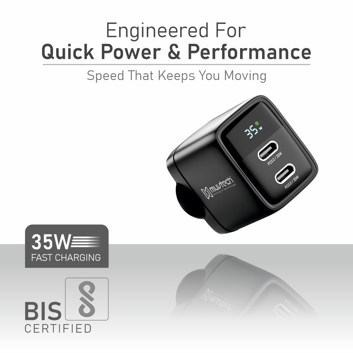 35W Dual Port Type-C Wall Charger