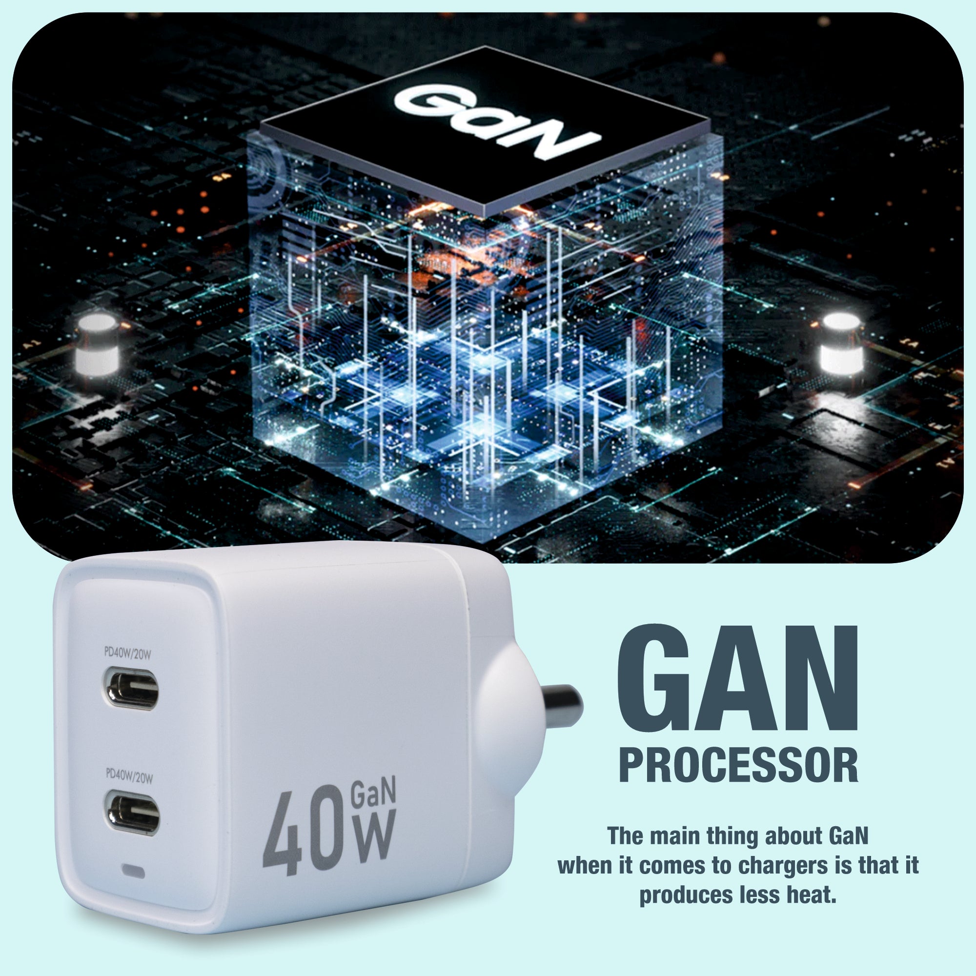 AIR Dash PRO 40W Dual-Port Type-C Wall Charger Adapter