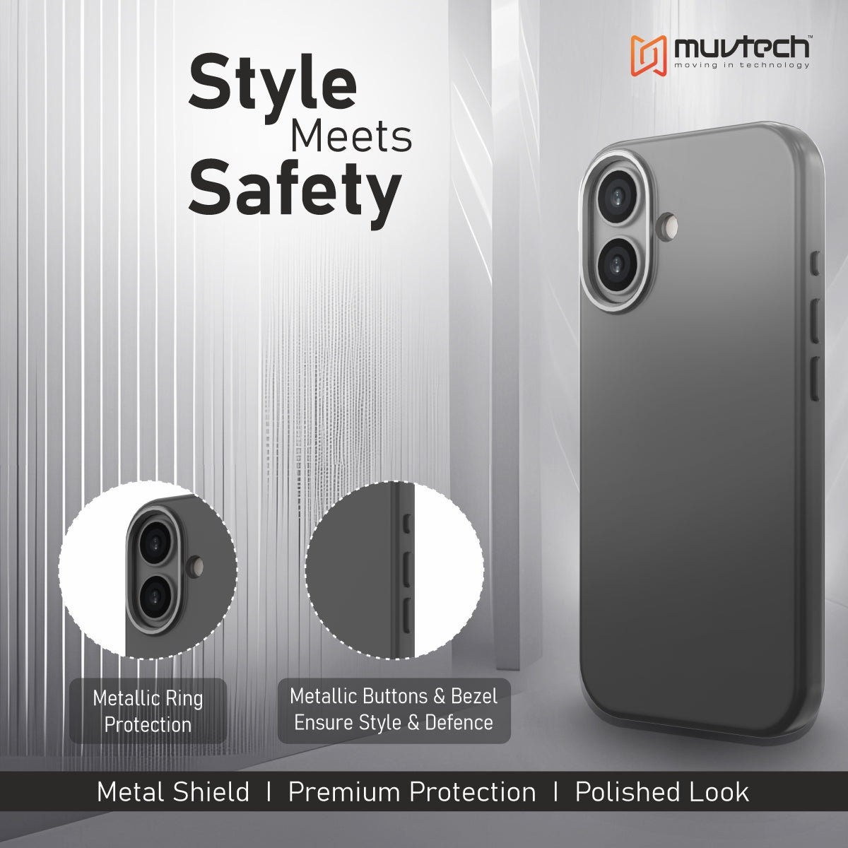 Capri Case for iPhone 17 Liquid Silicone Case with Metal Camera Ring and Buttons