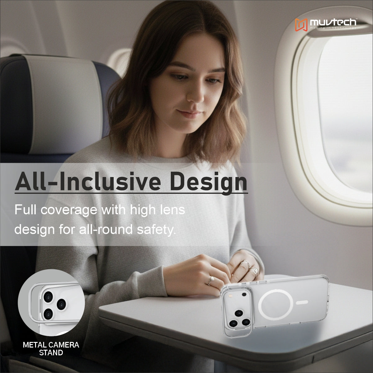 Clario X Anti Yellow Case for iPhone 17 Series with Stand