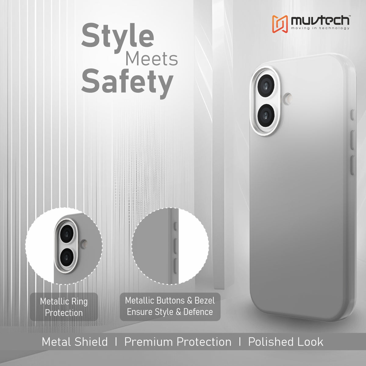 Capri Case for iPhone 17 Liquid Silicone Case with Metal Camera Ring and Buttons