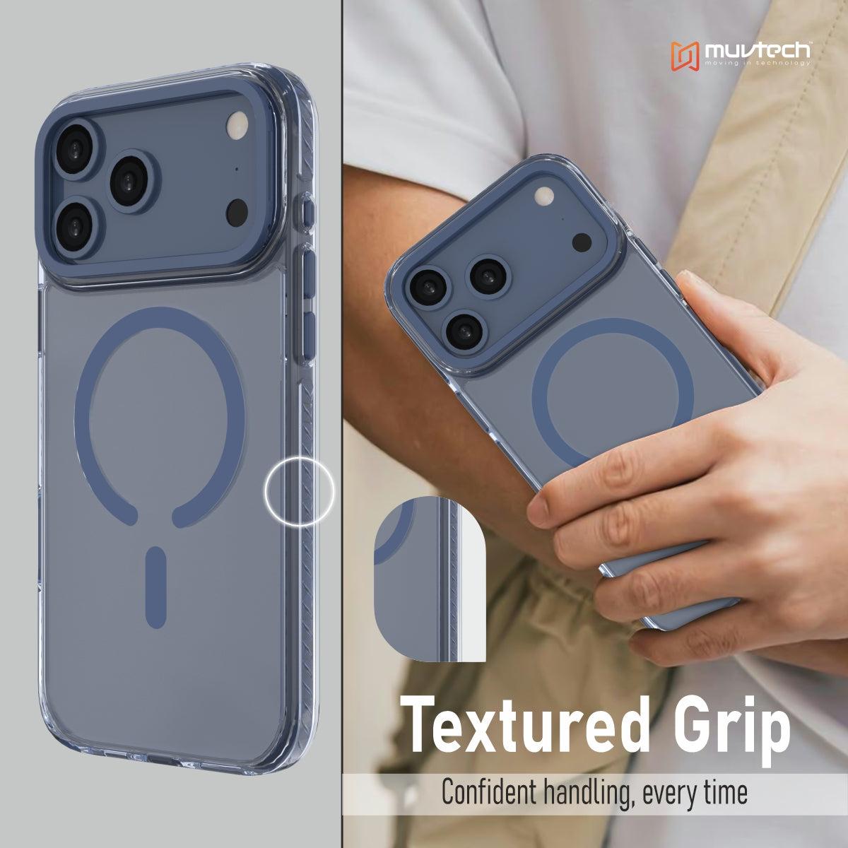 Troy Case for iPhone 17 Pro / Pro Max Protective Case with Metal Camera Ring and Buttons