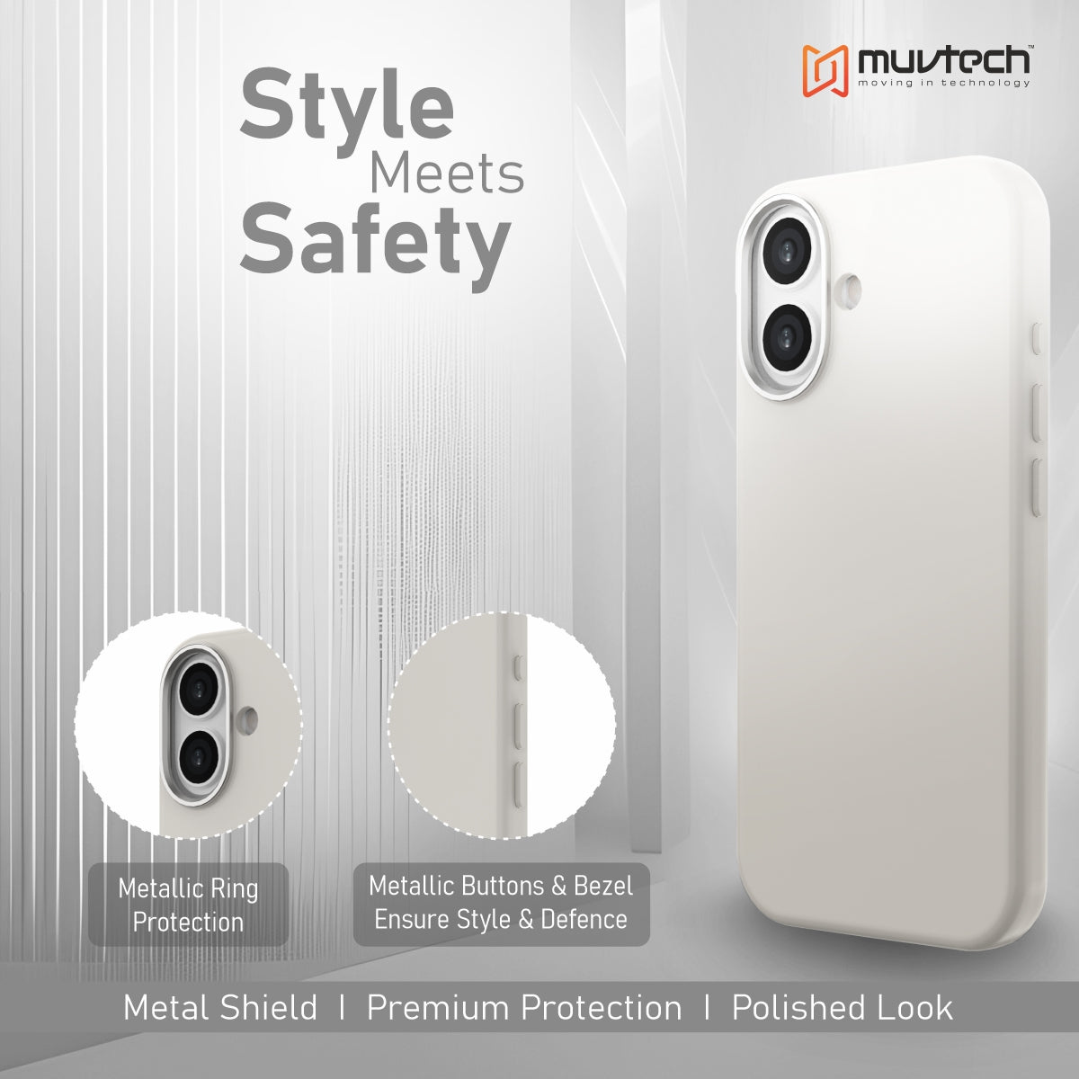 Capri Case for iPhone 17 Liquid Silicone Case with Metal Camera Ring and Buttons