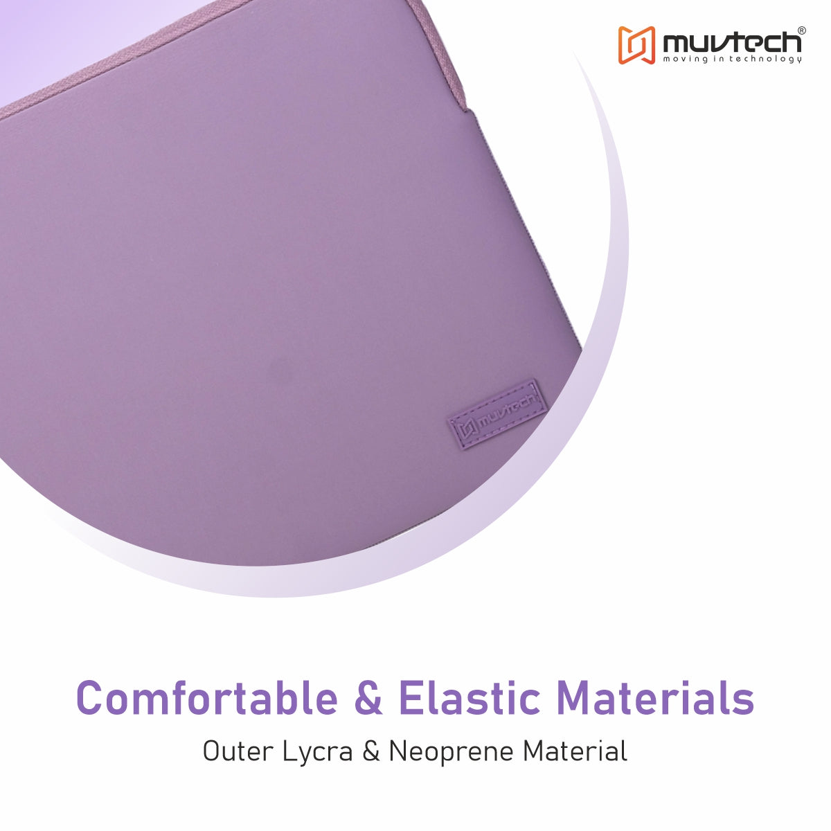 Slevo Laptop Sleeve – Elasticated Fit with Lycra & Neoprene Outer, Soft Padded Interior for MacBook (13 Inches)