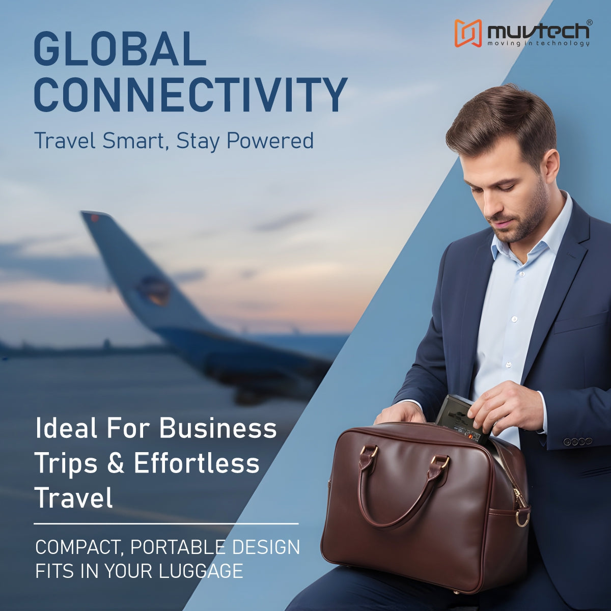 World Travel Adapter, 20W Universal World Charger with Fast Charging & Multiple Plug Options.