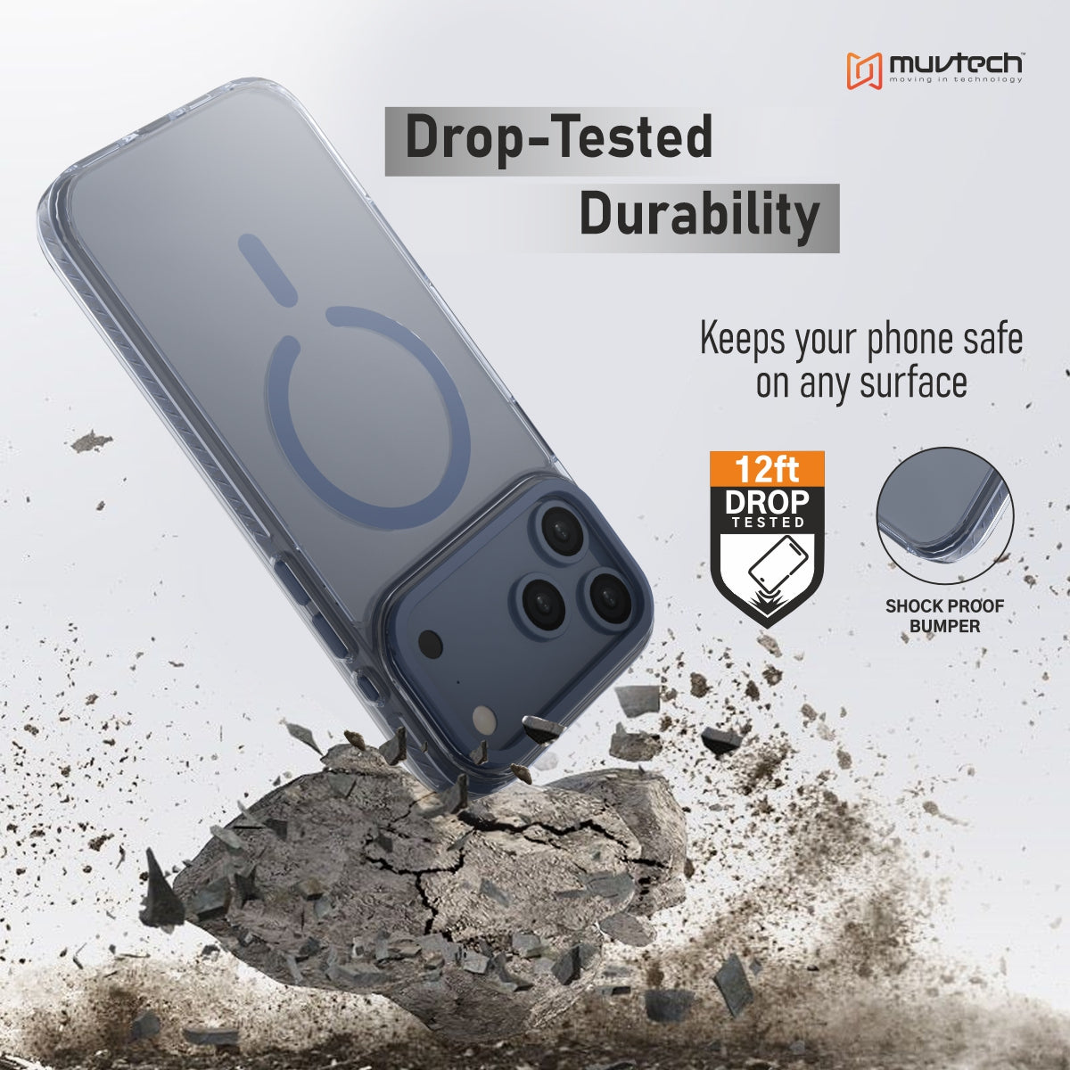 Troy Case for iPhone 17 Pro / Pro Max Protective Case with Metal Camera Ring and Buttons