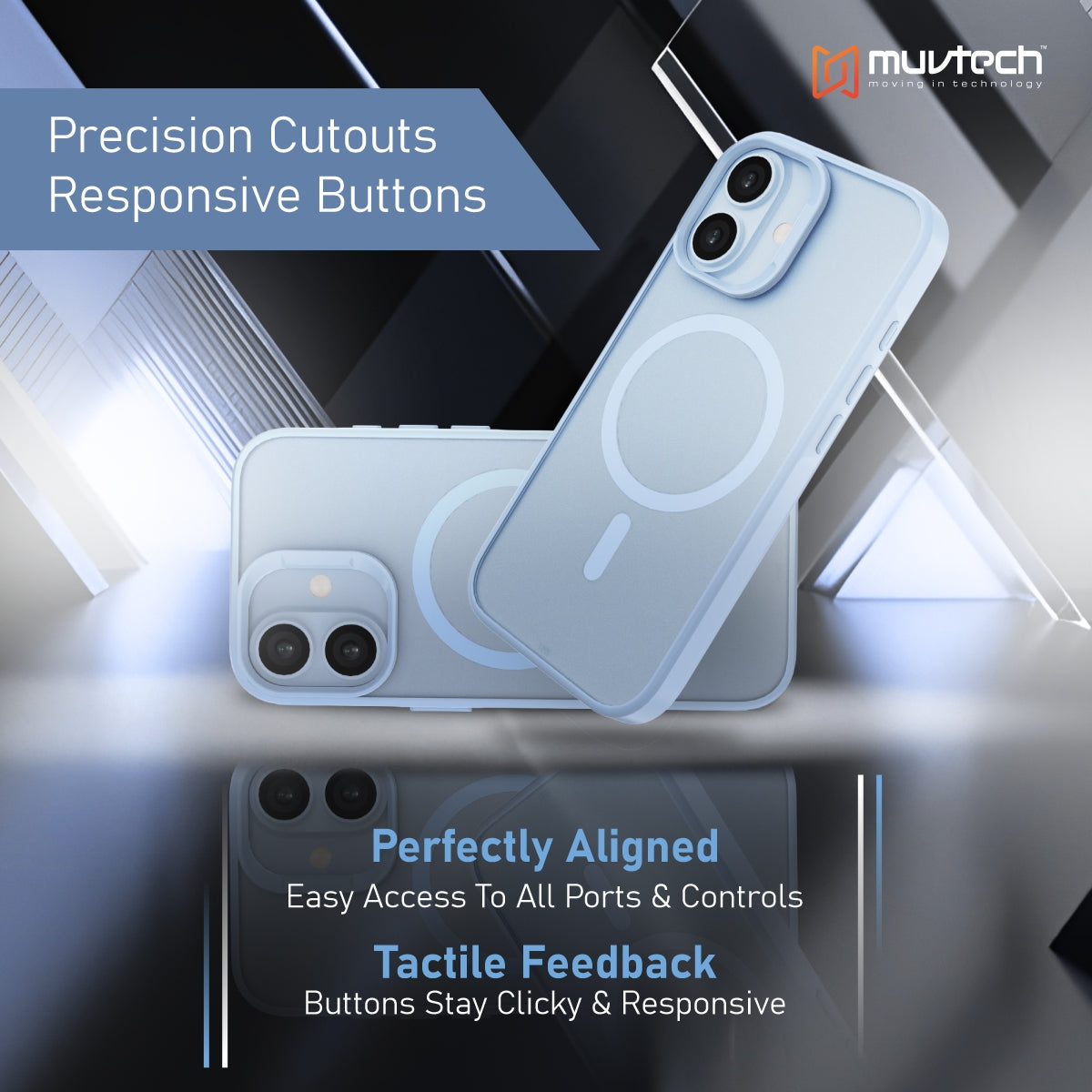 Reno Case for iPhone 17 Protective Case with Metal Camera Protection Bump