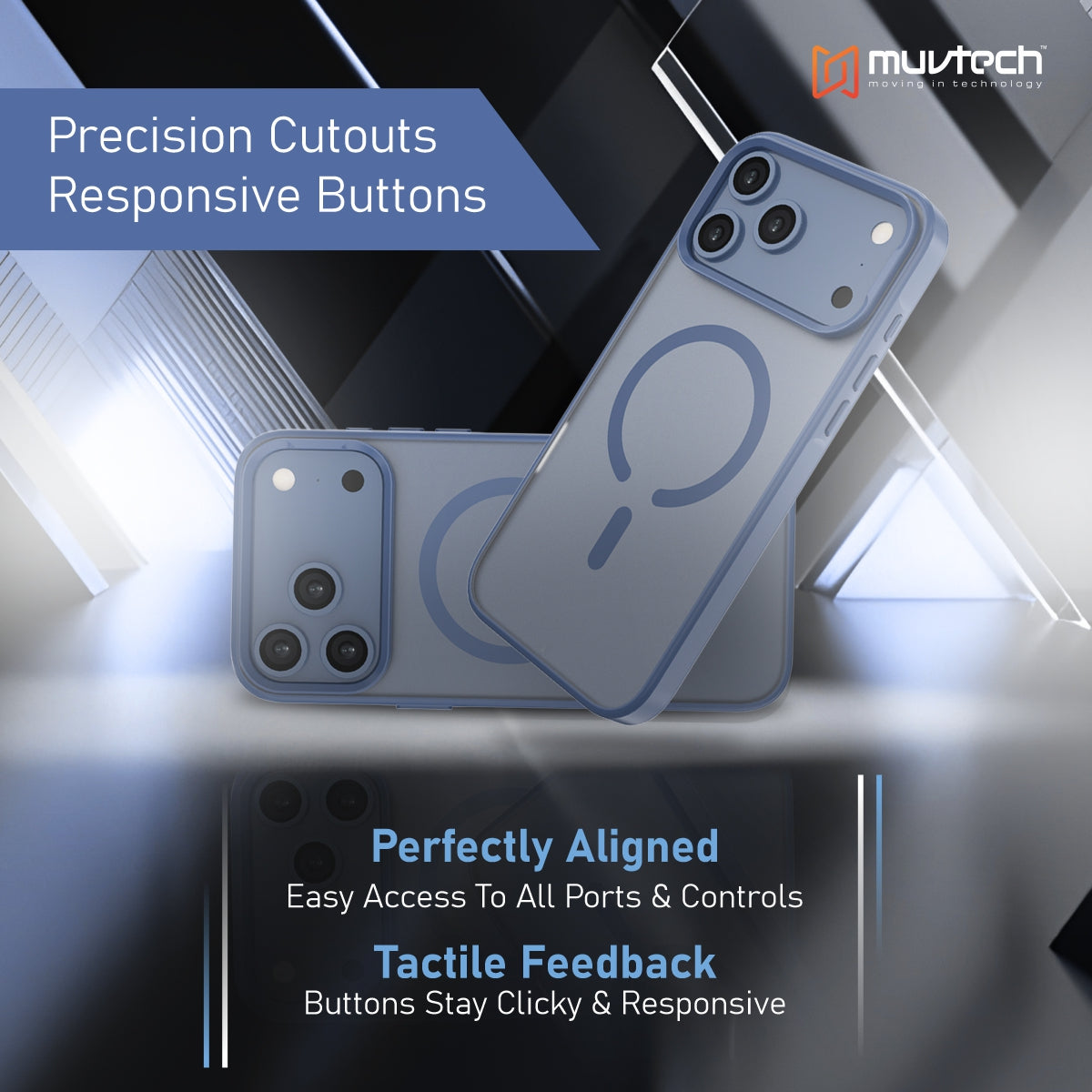 Reno Case for iPhone 17 Pro / Pro Max Protective Case with Metal Camera Protection Bump