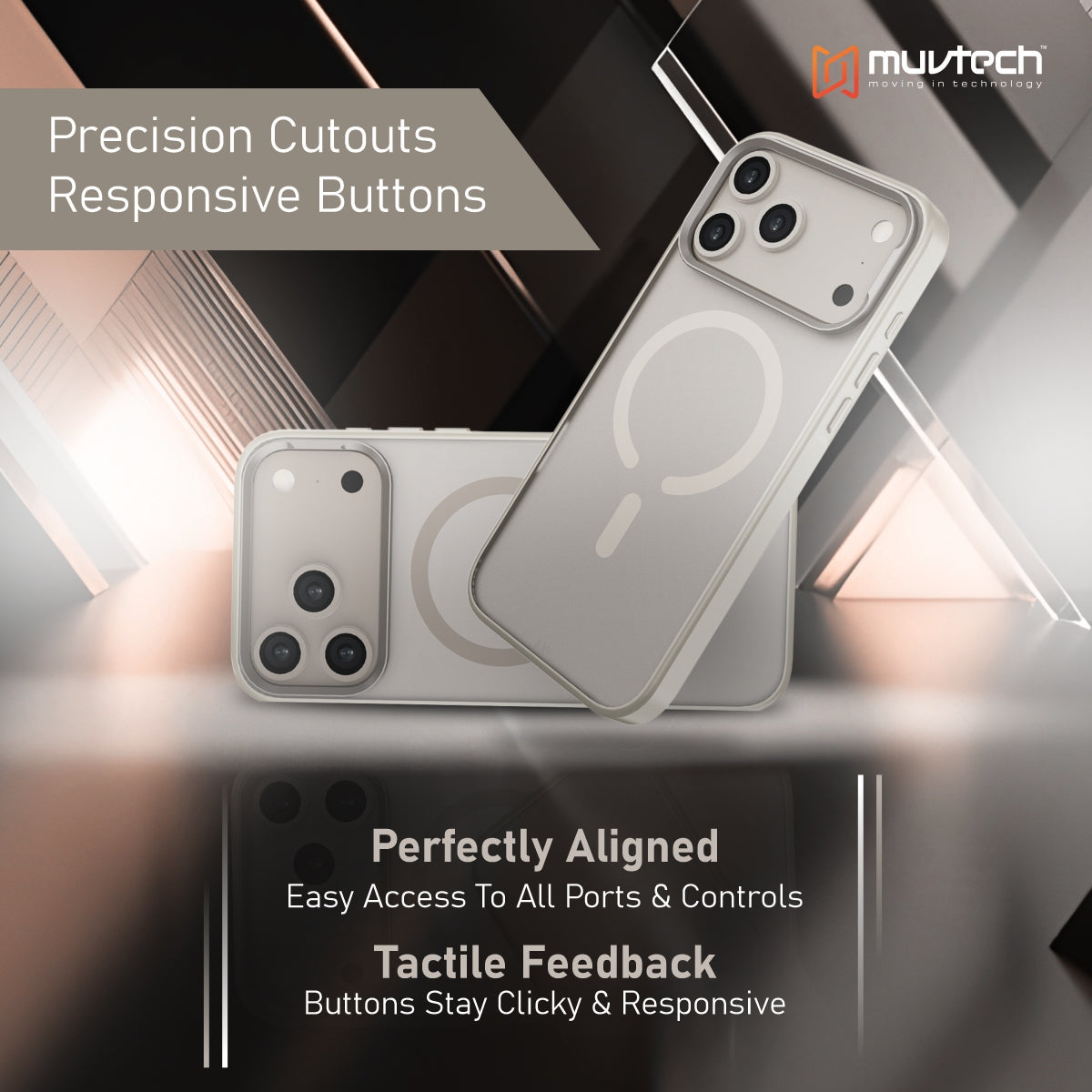 Reno Case for iPhone 17 Pro / Pro Max Protective Case with Metal Camera Protection Bump