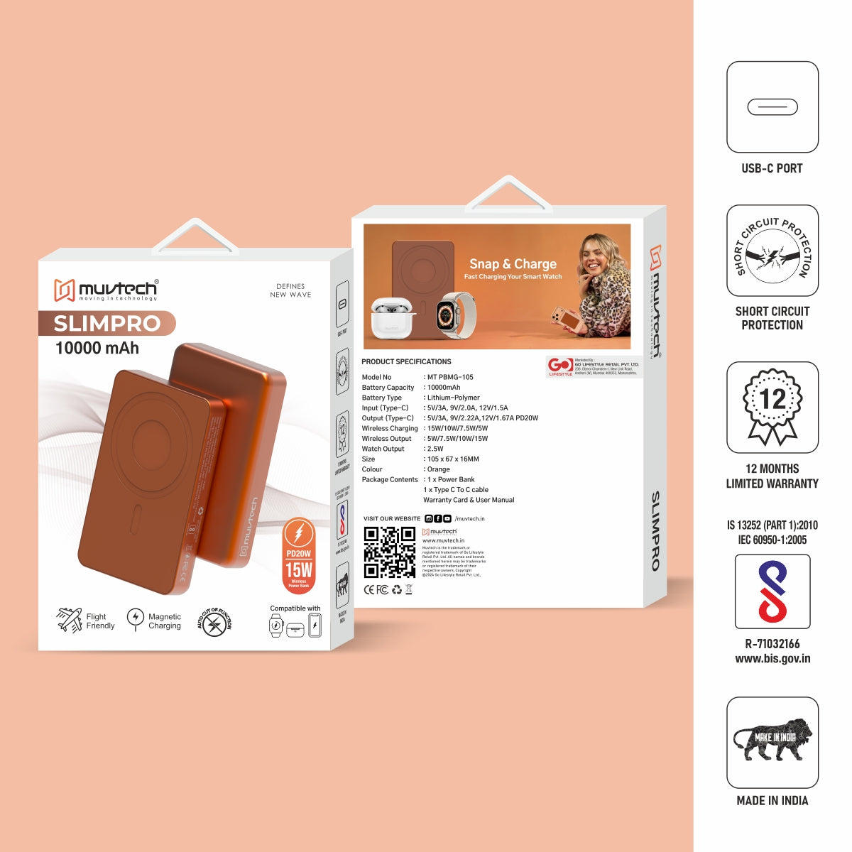 Slim Pro 10000mAh Magnetic Wireless Charging Power Bank