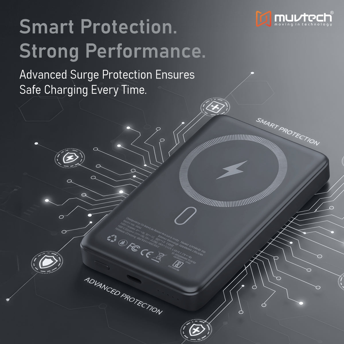 Pocket Pro 10000mAh 15W Mag-Safe Wireless Charging Power Bank