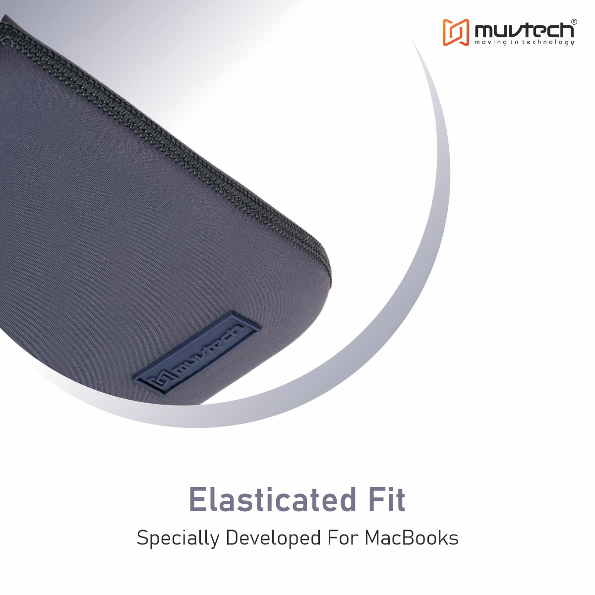 Slevo Laptop Sleeve – Elasticated Fit with Lycra & Neoprene Outer, Soft Padded Interior for MacBook (13 Inches)
