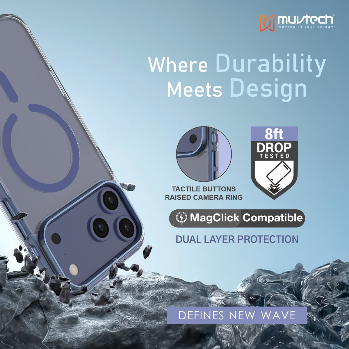 York Case for iPhone 17 Pro / Pro Max Protective Case with Camera Protection Bump