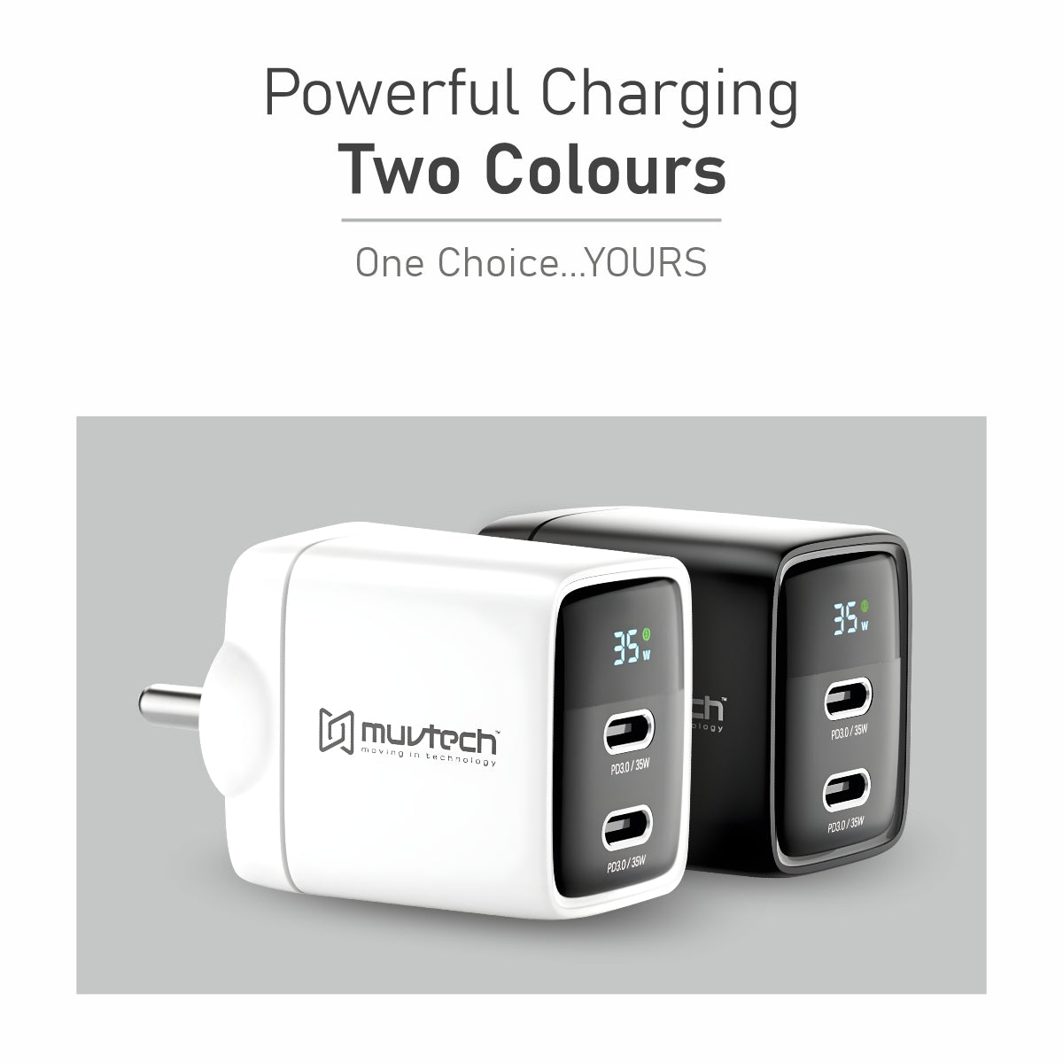35W Dual Port Type-C Wall Charger