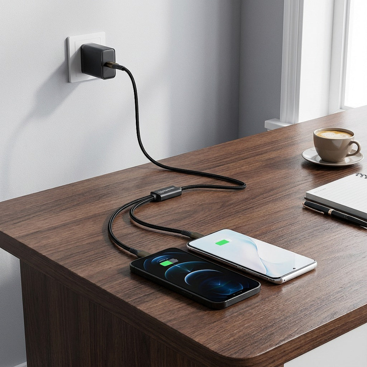 DUO-X 100W USB C to C + C Cable (2-in-1)