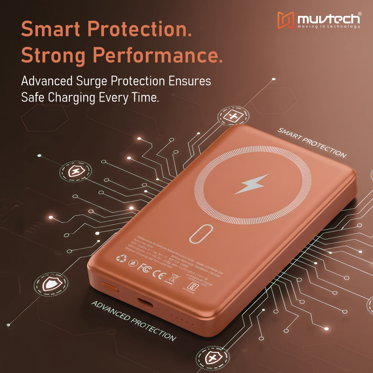 Pocket Pro 10000mAh 15W Mag-Safe Wireless Charging Power Bank