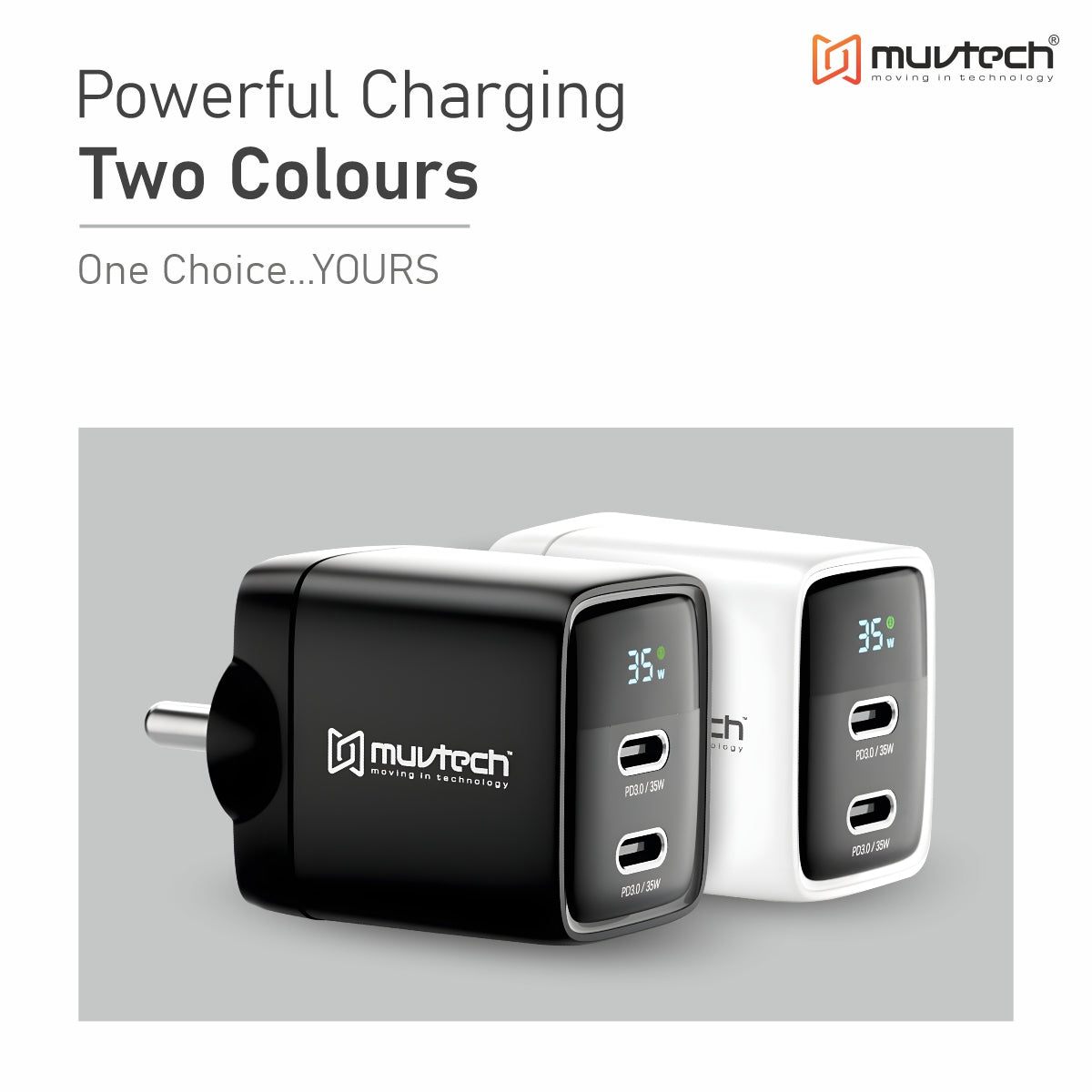 35W Dual Port Type-C Mobile Wall Charger – Fast Dual Charging for USB-C Devices