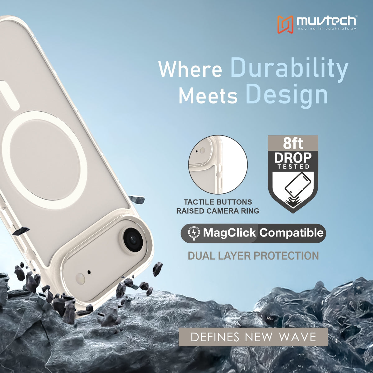 York Case for iPhone 17 Air Protective Case with Camera Protection Bump