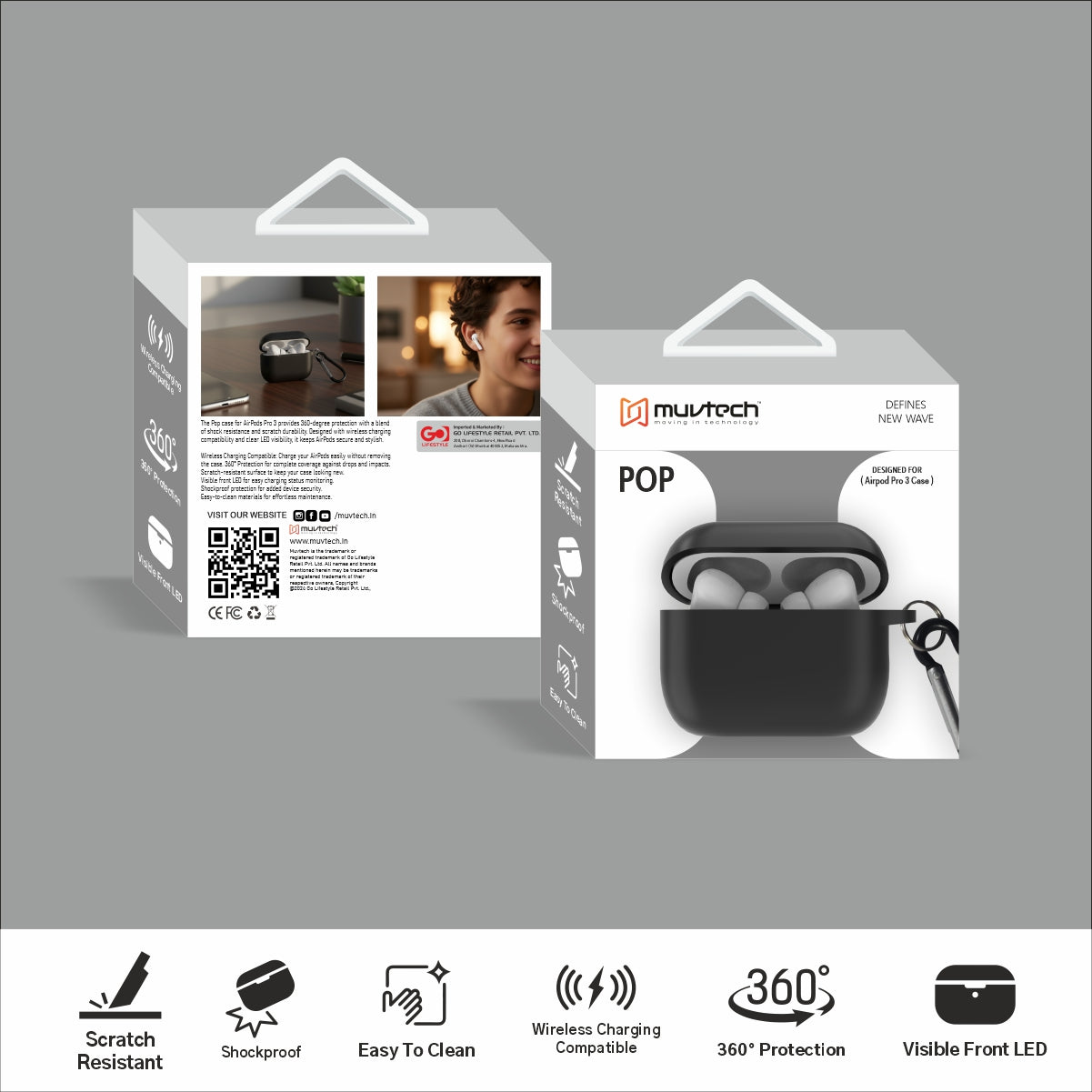 Pop Silicone Case for Airpods Pro 3.