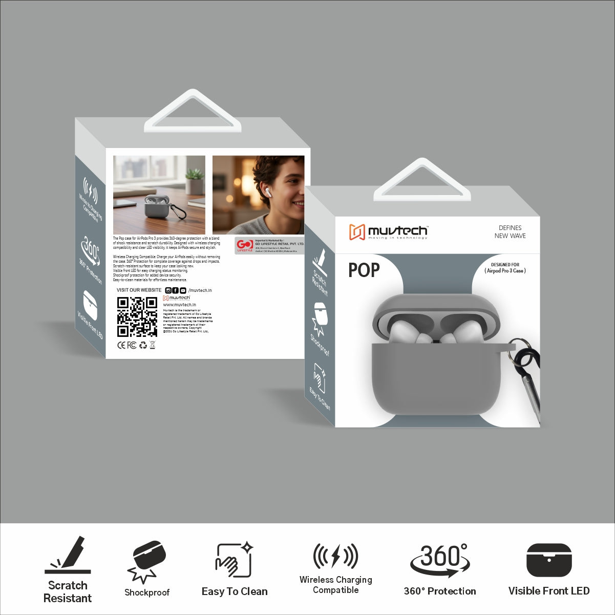 Pop Silicone Case for Airpods Pro 3.