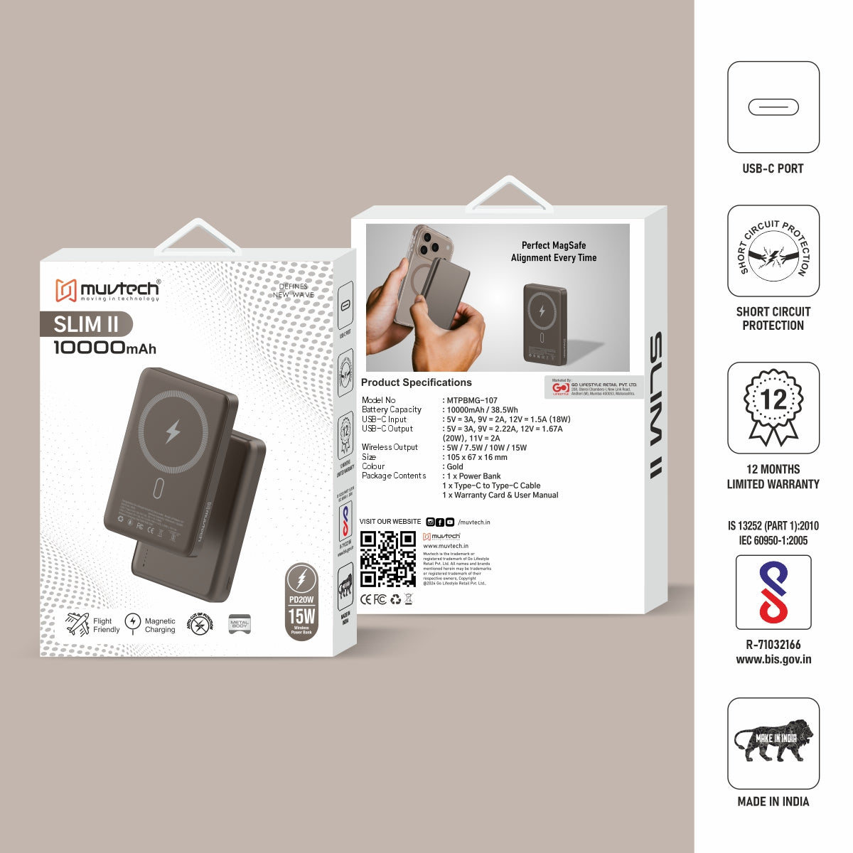 Slim II, 10000 mAh Magsafe Power Bank