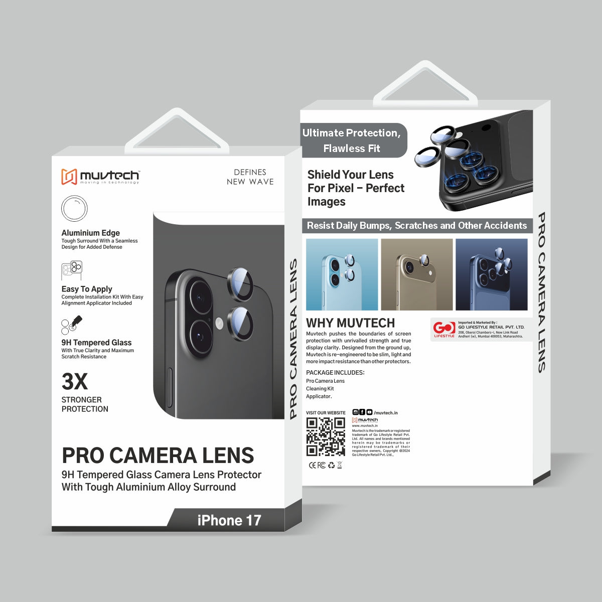 Muvtech iPhone 17 Series Camera Lens Protector